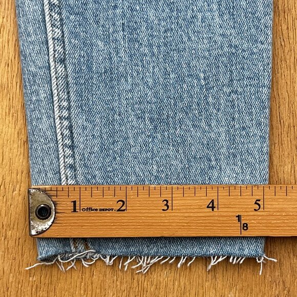 RE/DONE 90s HIGH RISE ANKLE CROP JEANS WOMEN’S sz 24 Button Fly Blue Stretch NWT - Picture 16 of 16
